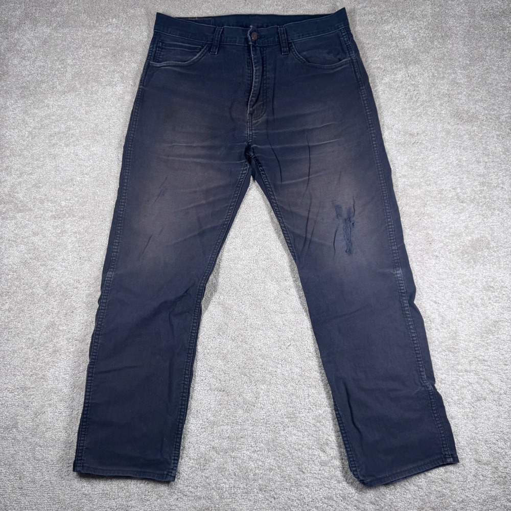 Levi Strauss & Co Mens Workwear Fit Pants Faded BLK Distressed 33x30‎ 87442-0004